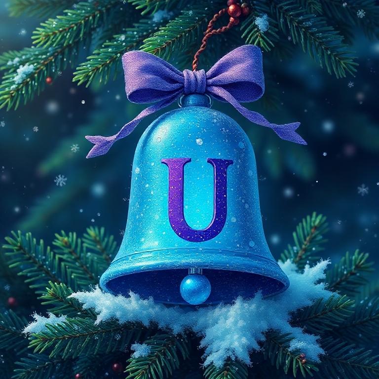 Christmas bell — letter U