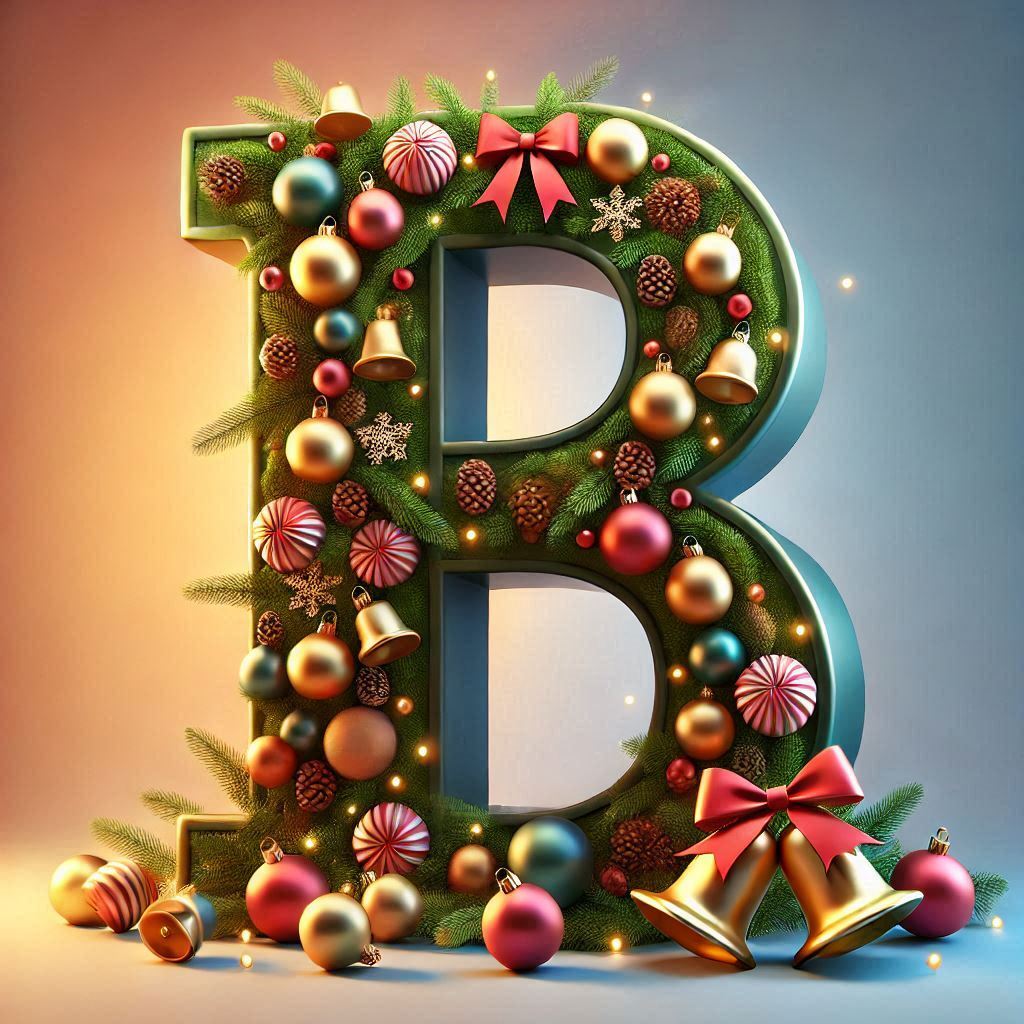 Christmas bells — letter B