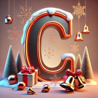 Christmas bells — letter C