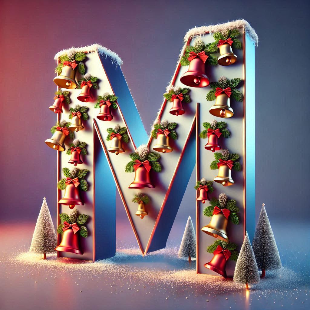 Christmas bells — letter M