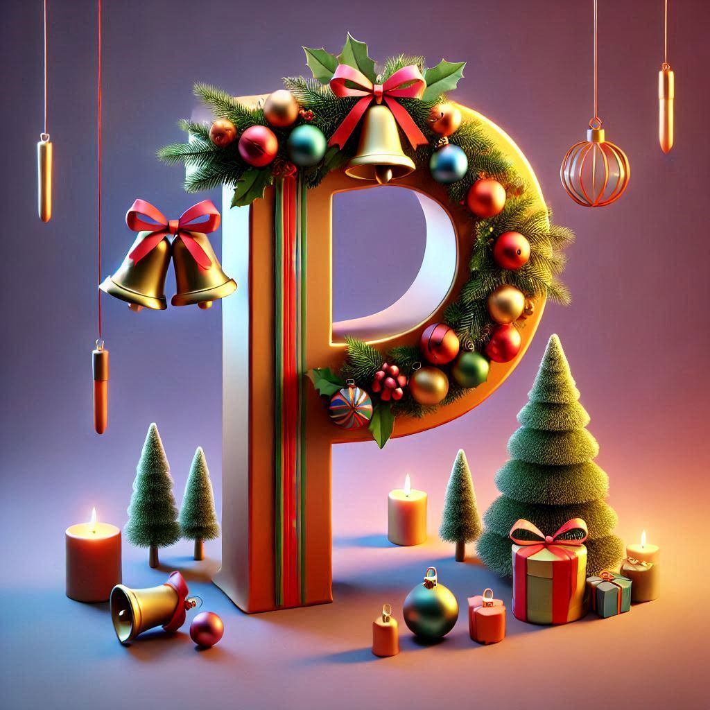 Christmas bells — letter P