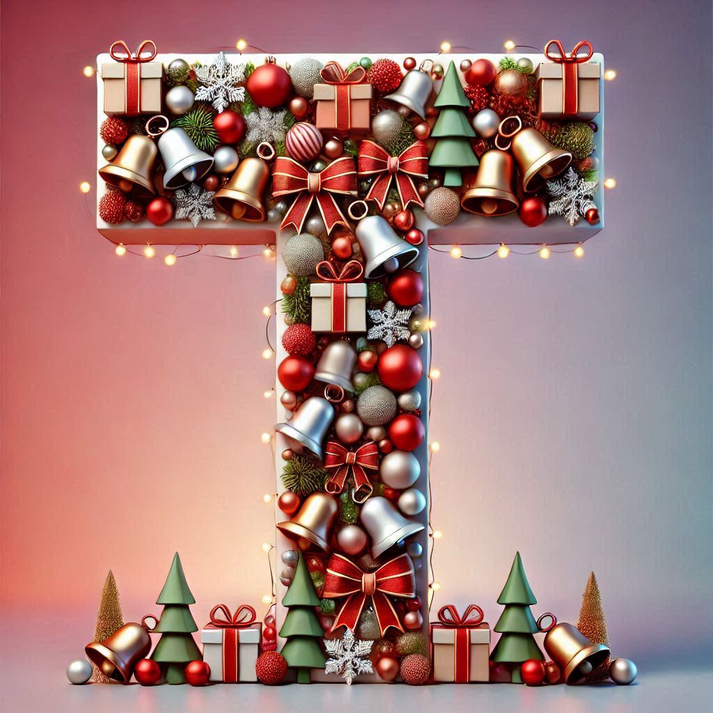 Christmas bells — letter T