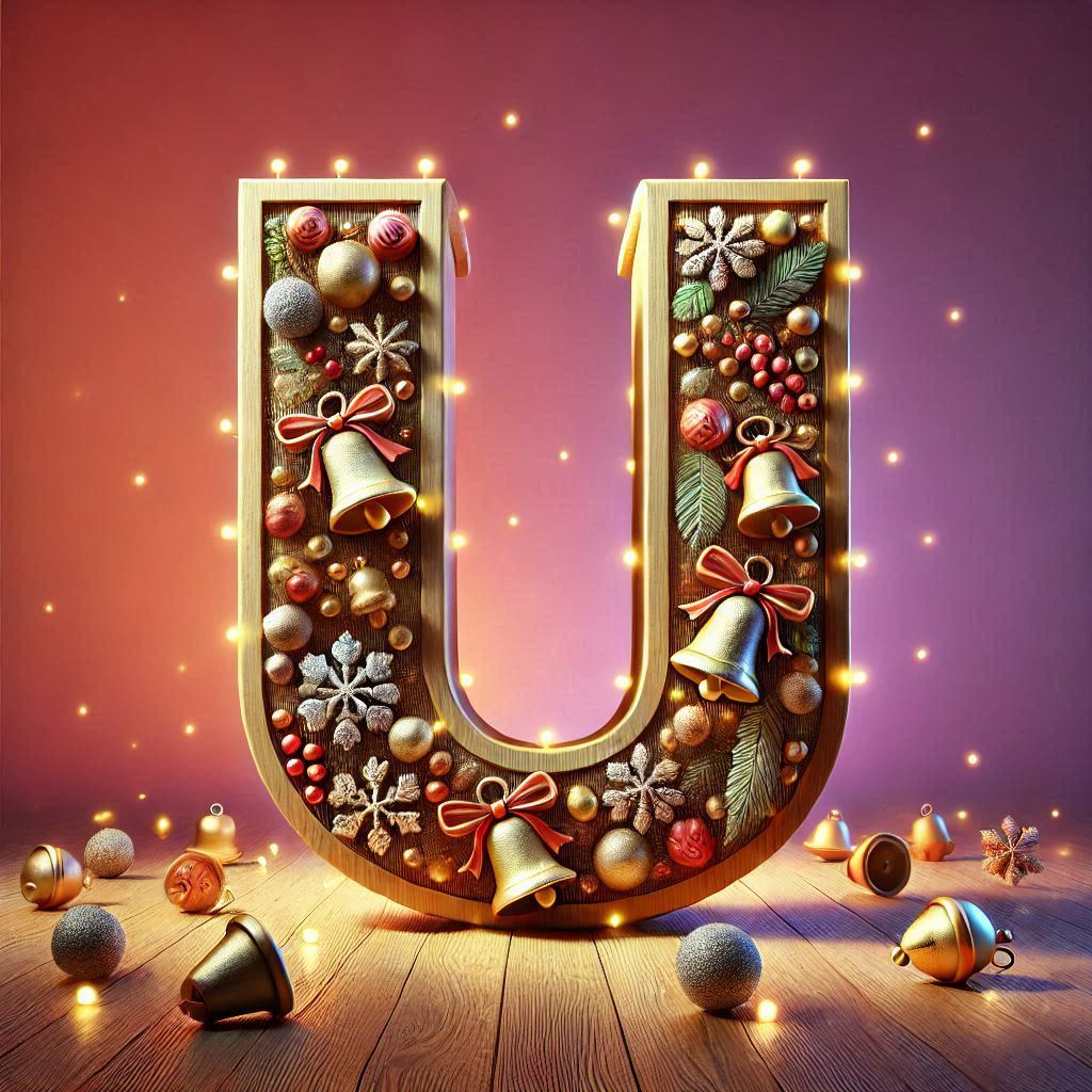 Christmas bells — letter U