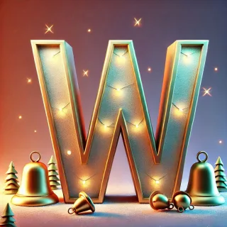 Christmas bells — letter W