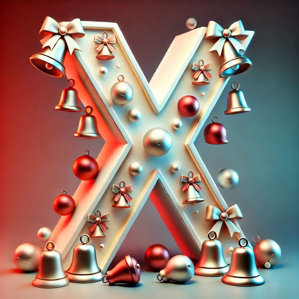 Christmas bells — letter X