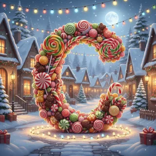 Christmas candies — letter C