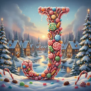 Christmas candies — letter J