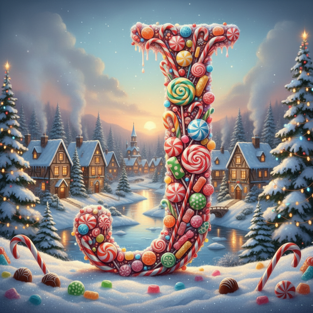 Christmas candies — letter J