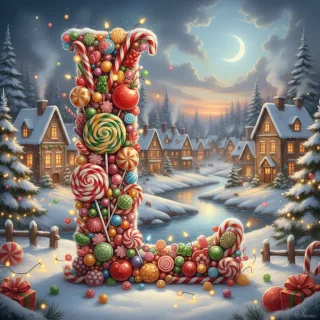 Christmas candies — letter L