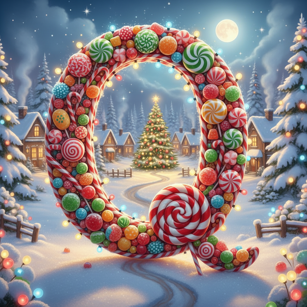 Christmas candies — letter Q