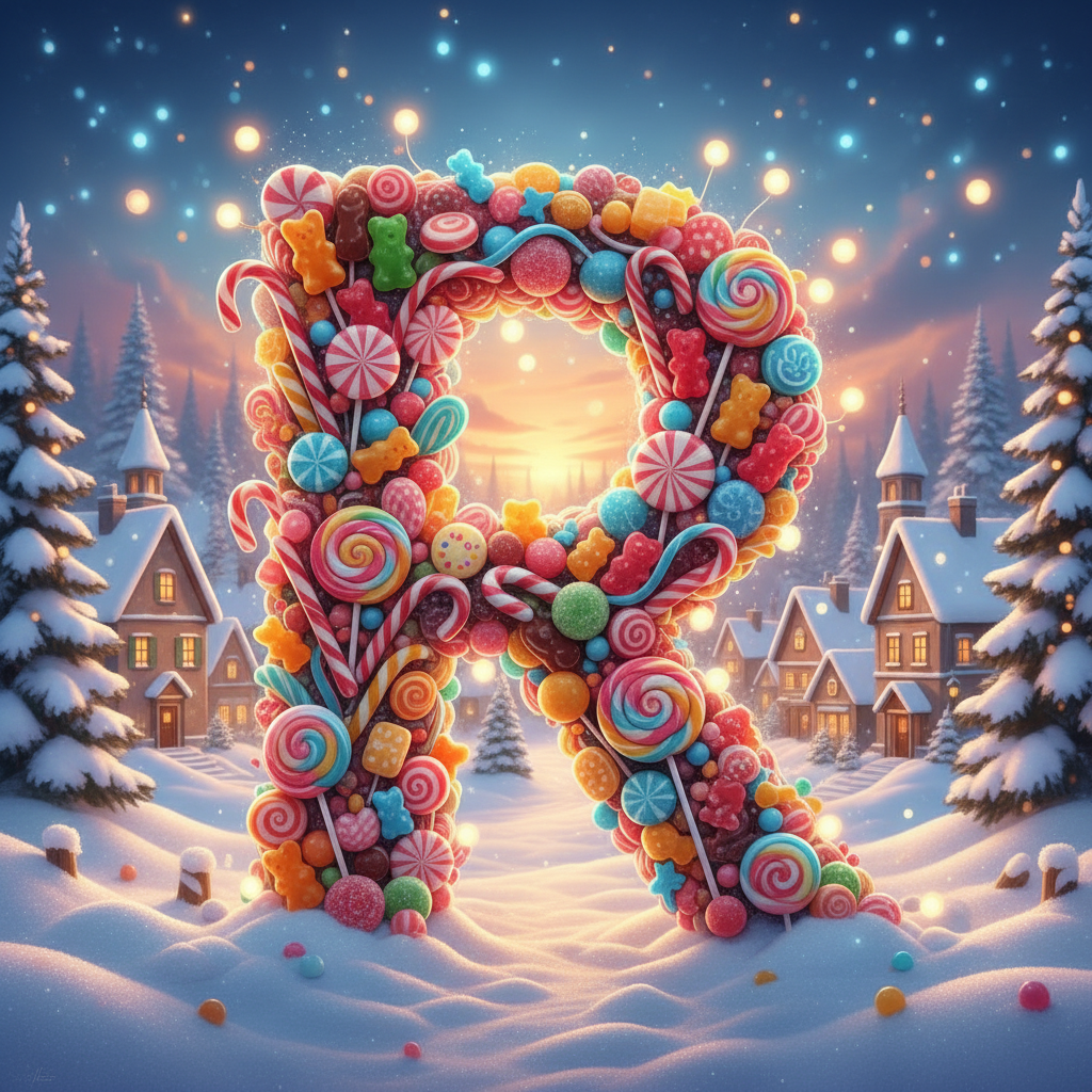 Christmas candies — letter R