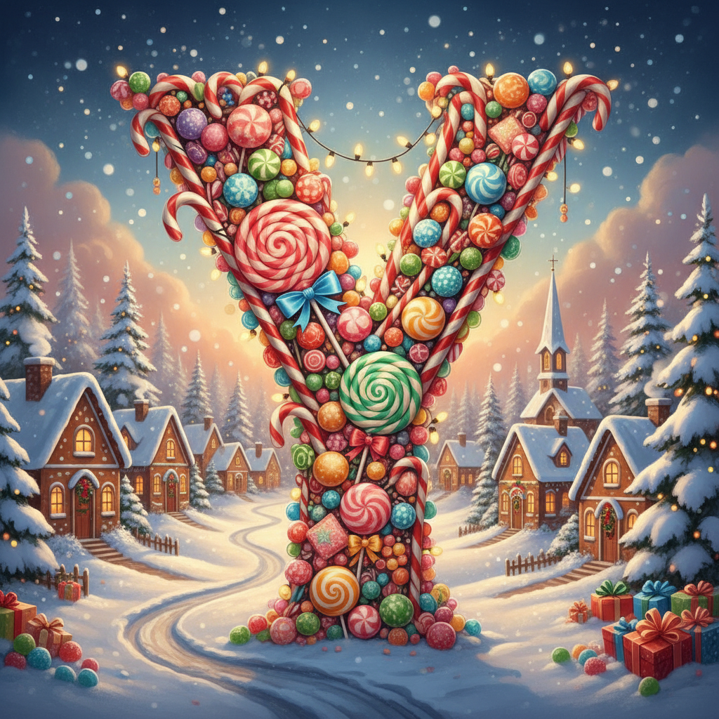 Christmas candies — letter Y