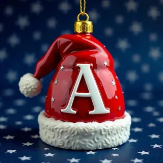 Christmas cap — letter A