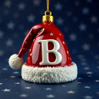 Christmas cap — letter B