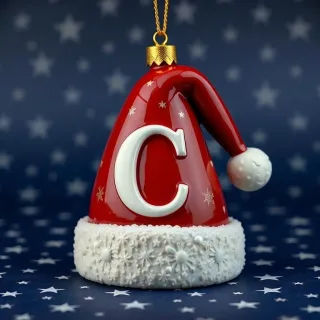 Christmas cap — letter C