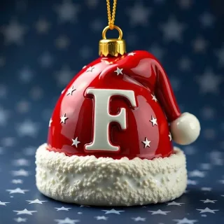 Christmas cap — letter F