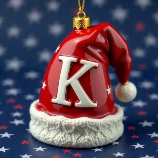 Christmas cap — letter K