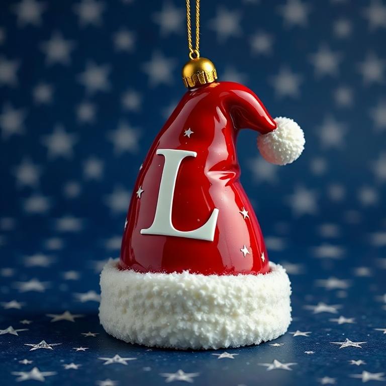 Christmas cap — letter L