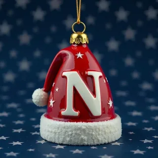 Christmas cap — letter N