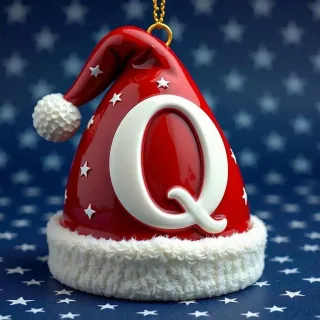 Christmas cap — letter Q