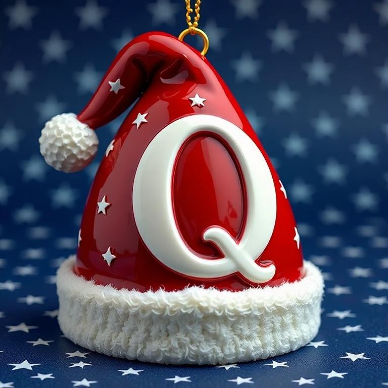Christmas cap — letter Q
