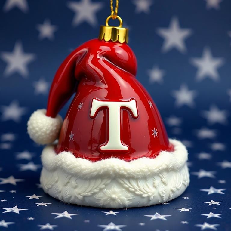 Christmas cap — letter T