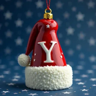 Christmas cap — letter Y