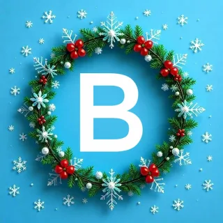 Christmas garland — letter B