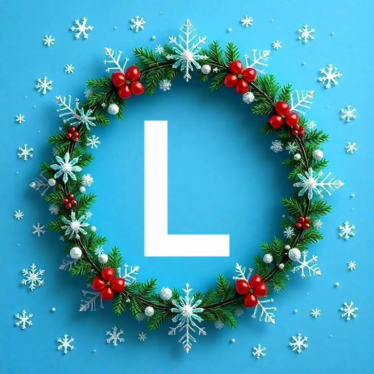 Christmas garland — letter L