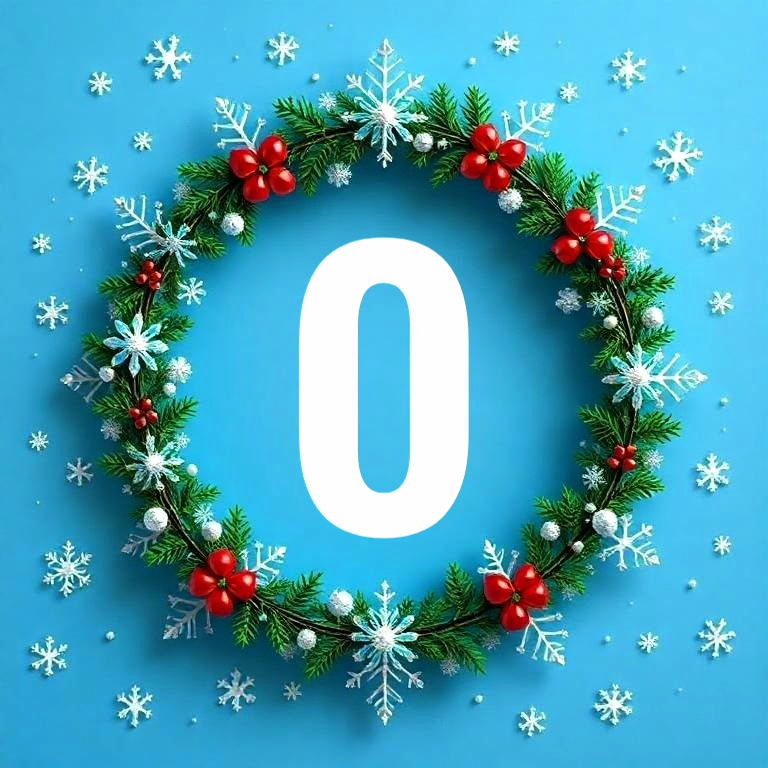 Christmas garland — letter O