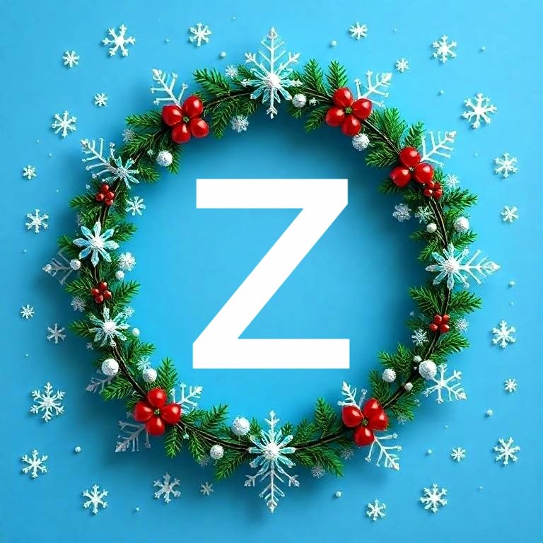 Christmas garland — letter Z