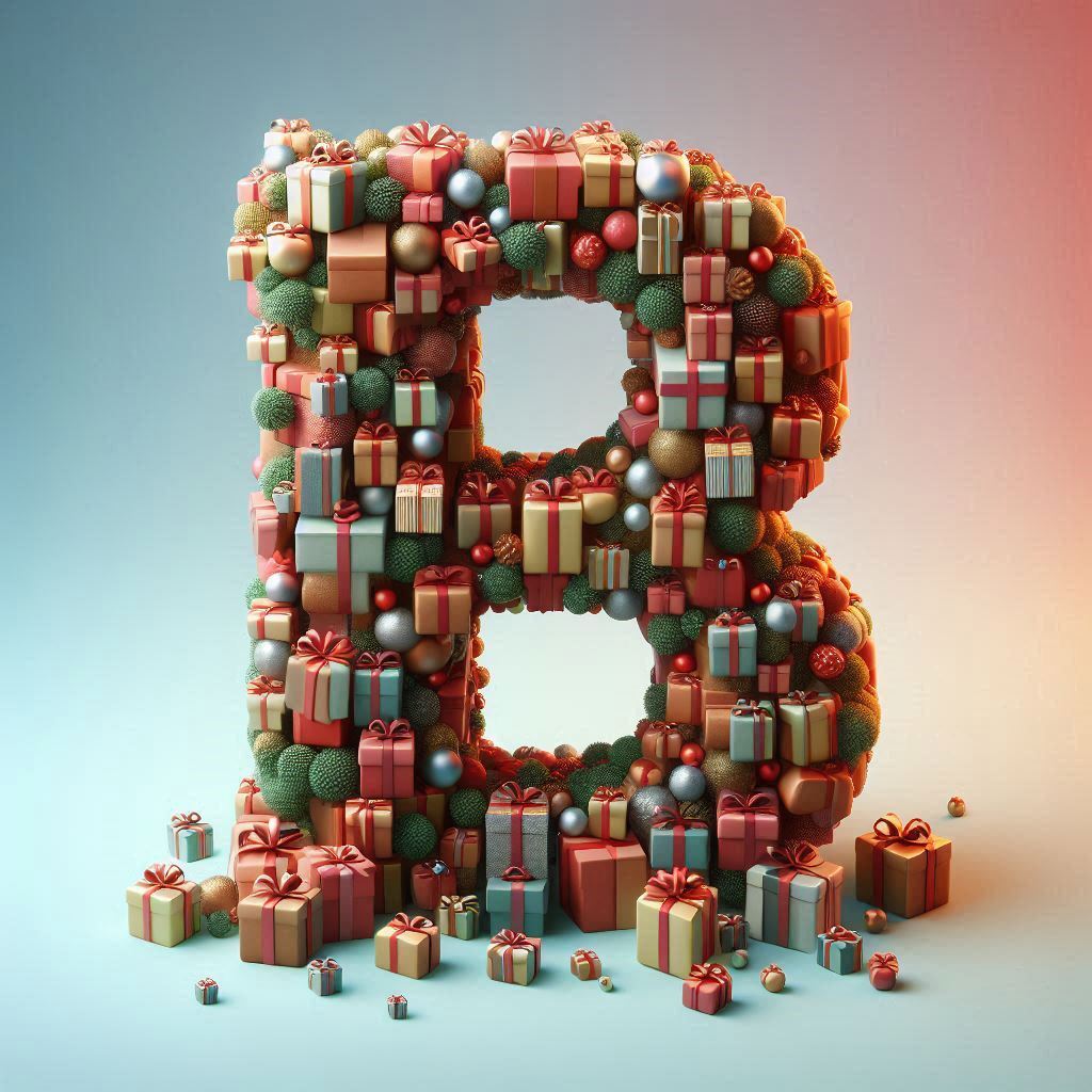 Christmas gifts 2 — letter B (variant 2)