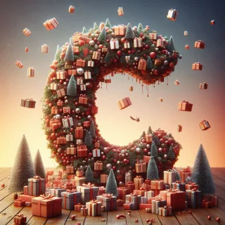 Christmas gifts 2 — letter C (variant 2)
