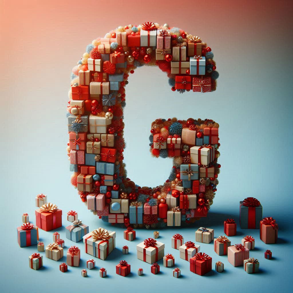 Christmas gifts 2 — letter G (variant 2)