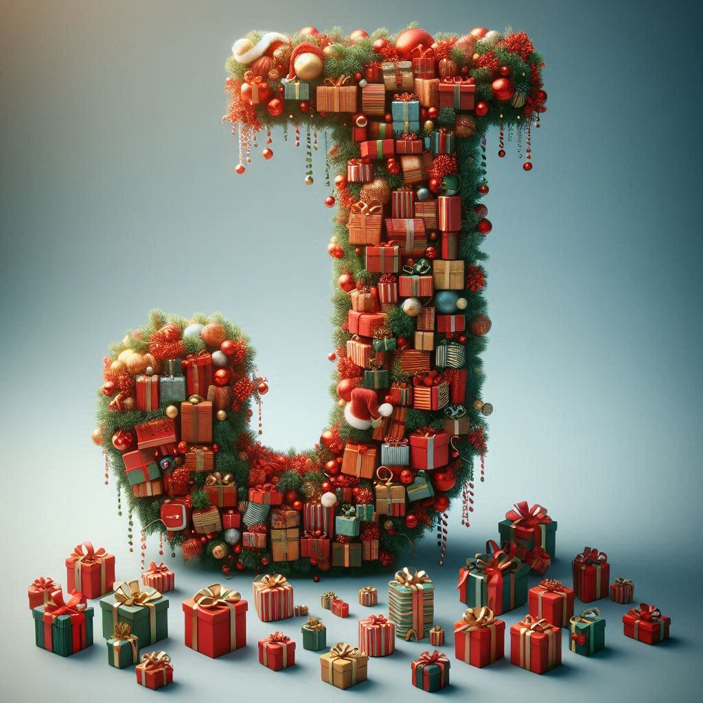 Christmas gifts 2 — letter J (variant 2)