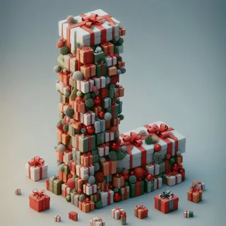 Christmas gifts 2 — letter L (variant 2)