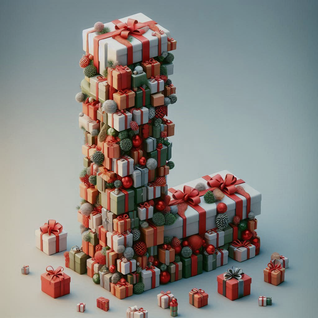 Christmas gifts 2 — letter L (variant 2)