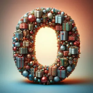 Christmas gifts 2 — letter O (variant 2)