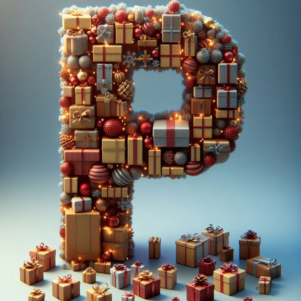 Christmas gifts 2 — letter P