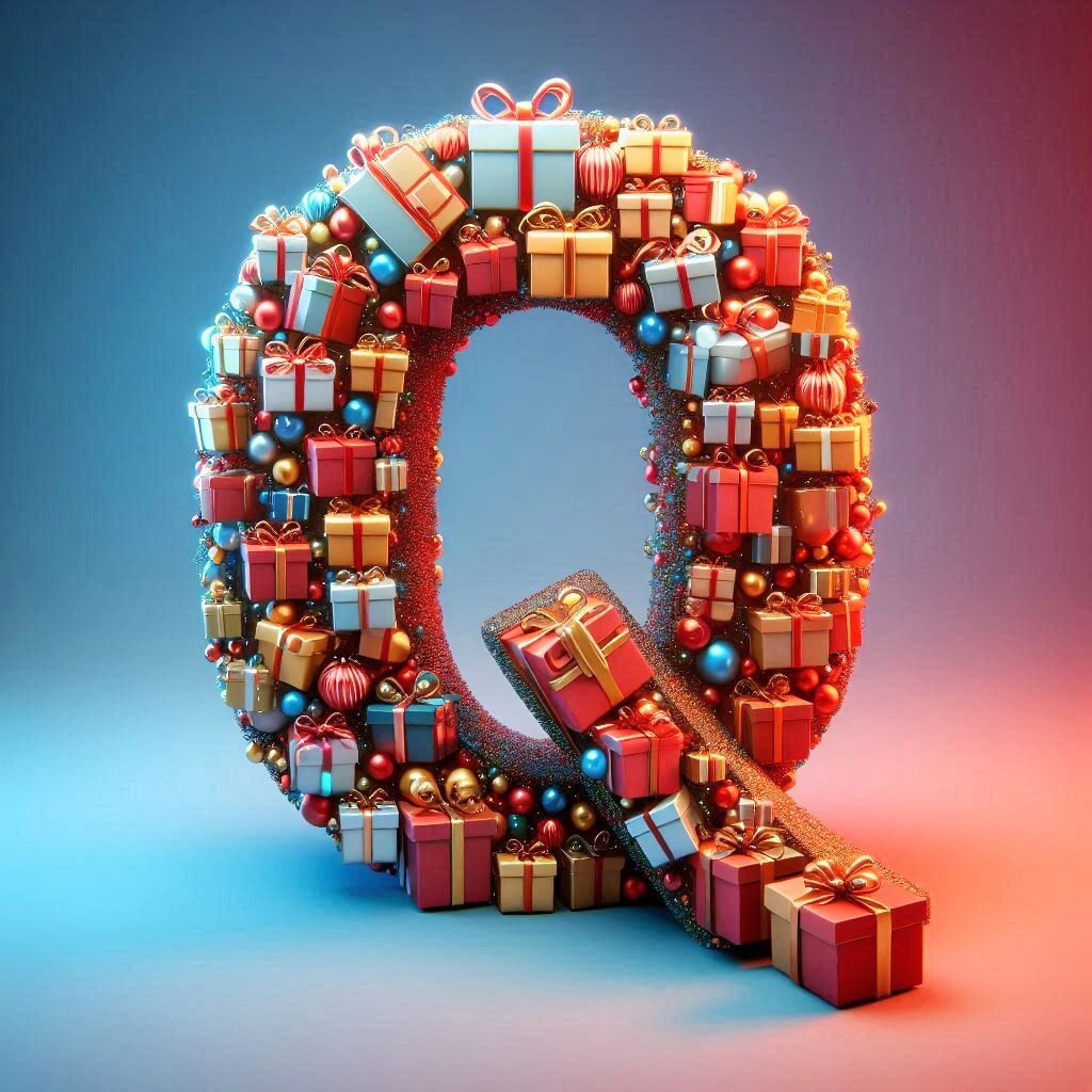 Christmas gifts 2 — letter Q (variant 2)