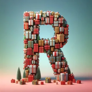 Christmas gifts 2 — letter R (variant 2)