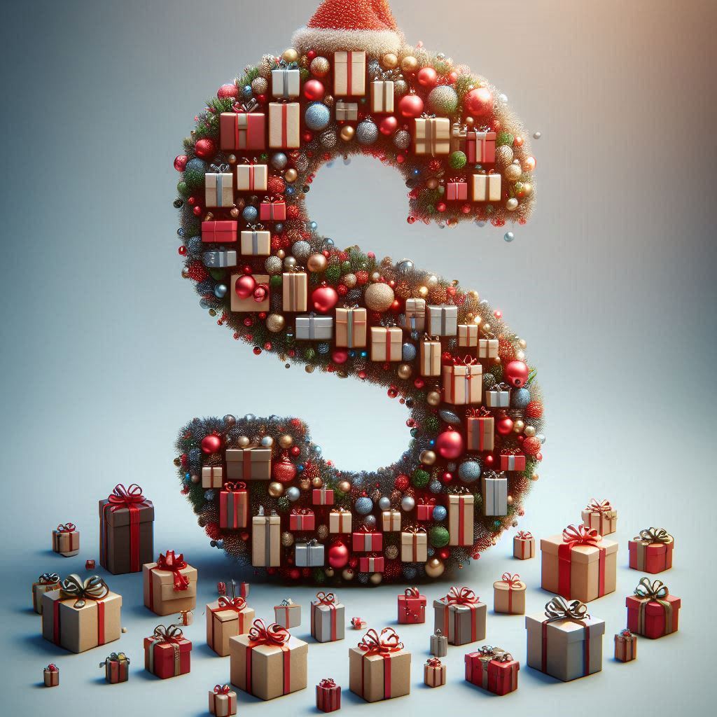Christmas gifts 2 — letter S (variant 2)