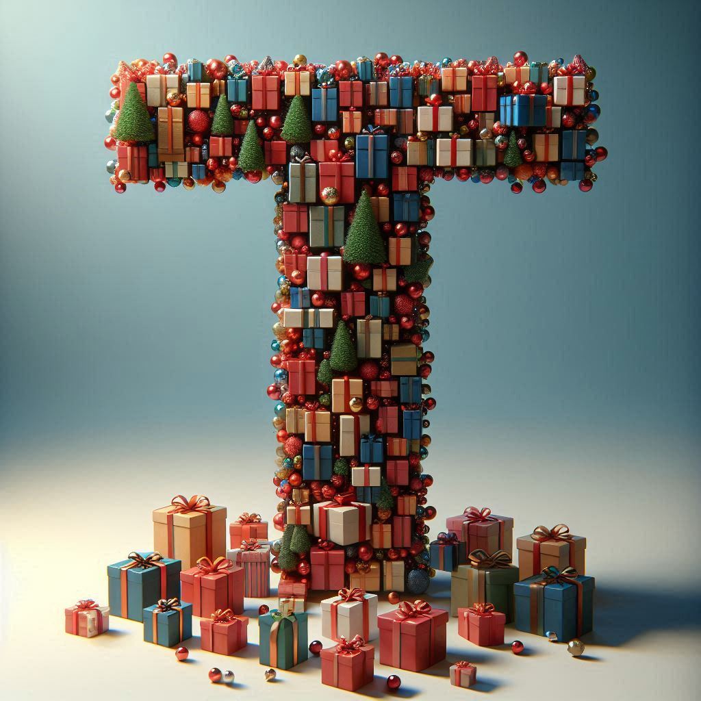 Christmas gifts 2 — letter T