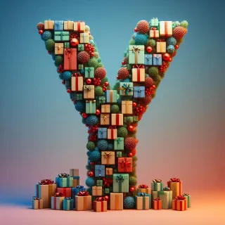 Christmas gifts 2 — letter Y (variant 2)