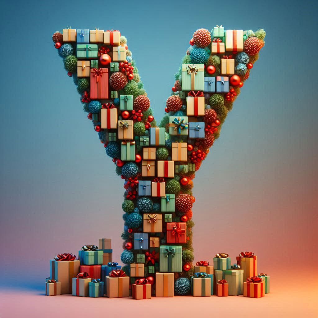 Christmas gifts 2 — letter Y (variant 2)