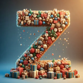 Christmas gifts 2 — letter Z (variant 2)