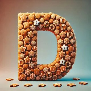 Christmas gingerbread — letter D