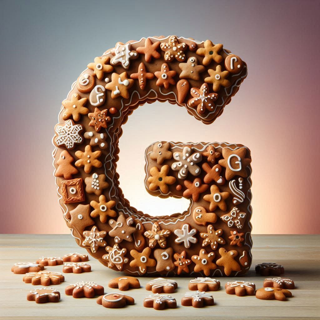 Christmas gingerbread — letter G