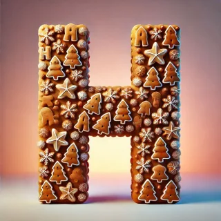 Christmas gingerbread — letter H