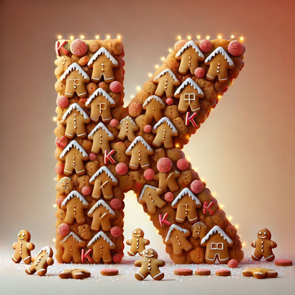 Christmas gingerbread — letter K